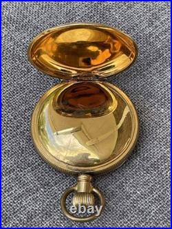 1915 Hampden Watch Co 23 Jewel 18s Railway Special Pocket Watch GF Ornate Case