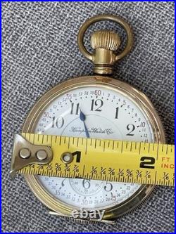1915 Hampden Watch Co 23 Jewel 18s Railway Special Pocket Watch GF Ornate Case