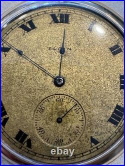 1916 Elgin 17 Jewel Pocket Watch 10k Gold Filled Wadsworth Case Running