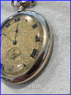 1916 Elgin 17 Jewel Pocket Watch 10k Gold Filled Wadsworth Case Running