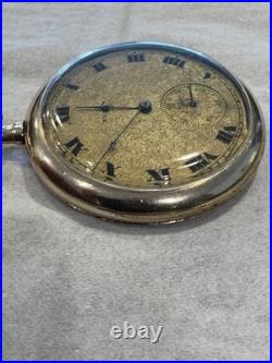 1916 Elgin 17 Jewel Pocket Watch 10k Gold Filled Wadsworth Case Running