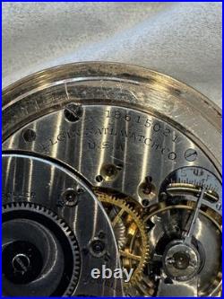 1916 Elgin 17 Jewel Pocket Watch 10k Gold Filled Wadsworth Case Running