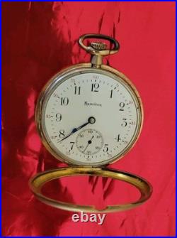 1916 HAMILTON 12S GRADE 910 SWING OUT 25 Year CASE 17 JEWELS Running Clean Mvmt
