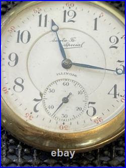 1916 Illinois 806 Santa Fe Special 16s 21j Pocket Watch BRT Etched GF Case