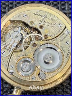 1916 Illinois 806 Santa Fe Special 16s 21j Pocket Watch BRT Etched GF Case