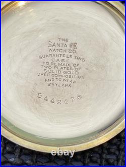 1916 Illinois 806 Santa Fe Special 16s 21j Pocket Watch BRT Etched GF Case