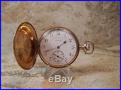 1917 Elgin 14K Solid Gold 12s 17 Jewel 344 Ornate Hunter Case Pocket Watch