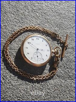 1917 Elgin 15 Jewel Gold Filled Case Pocket Watch Antique Working Perfectly