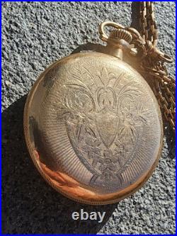 1917 Elgin 15 Jewel Gold Filled Case Pocket Watch Antique Working Perfectly