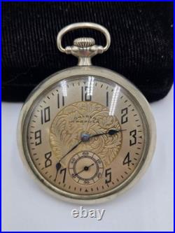 1917 Hampden Wm McKinley 16s 17j Pocket Watch Nickel Case Not Running