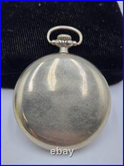 1917 Hampden Wm McKinley 16s 17j Pocket Watch Nickel Case Not Running