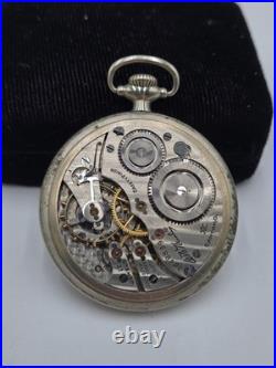 1917 Hampden Wm McKinley 16s 17j Pocket Watch Nickel Case Not Running