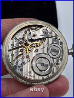 1917 Hampden Wm McKinley 16s 17j Pocket Watch Nickel Case Not Running
