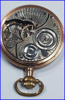 1917 Illinois Bunn Pocket Watch Movement 48 hr. Motor not running sold AS IS