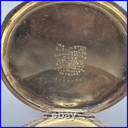 1918 Burlington Grade 108 Model 6 16s 21j Gold Filled Hunter Case Pocket Watch