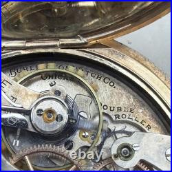 1918 Burlington Grade 108 Model 6 16s 21j Gold Filled Hunter Case Pocket Watch