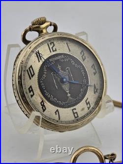1918 Waltham 15J Pocket Watch Urn Dial Fahys Bristol GF Case Runs Great