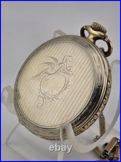 1918 Waltham 15J Pocket Watch Urn Dial Fahys Bristol GF Case Runs Great