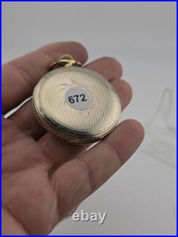 1918 Waltham 15J Pocket Watch Urn Dial Fahys Bristol GF Case Runs Great
