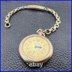 1918 Waltham 6/0s 15j Sapphire Model 1912 Pocket Watch Wristwatch Fahys Case