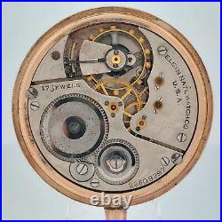 1920 ELGIN 17J 16s Gr 386 Open Face Dueber Gold Filled Case Pocket Watch