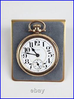 1920 Elgin BW Raymond 455 Pocket Watch, 19j 16s GF Case Running -No crystal