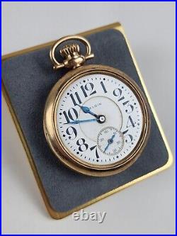 1920 Elgin BW Raymond 455 Pocket Watch, 19j 16s GF Case Running -No crystal