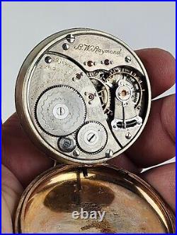 1920 Elgin BW Raymond 455 Pocket Watch, 19j 16s GF Case Running -No crystal