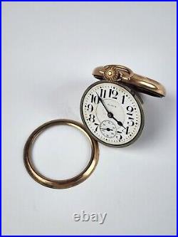 1920 Elgin BW Raymond 455 Pocket Watch, 19j 16s GF Case Running -No crystal