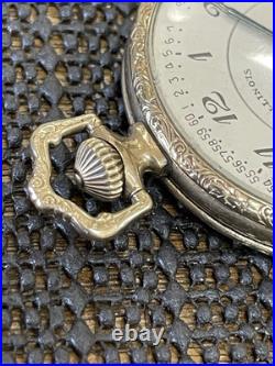 1920 Illinois A. Lincoln Pocket Watch 21j 12s Mod 3 Gold Filled Case Ornate Runs
