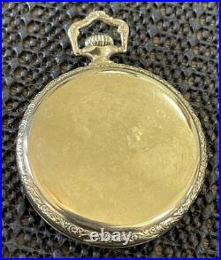 1920 Illinois A. Lincoln Pocket Watch 21j 12s Mod 3 Gold Filled Case Ornate Runs