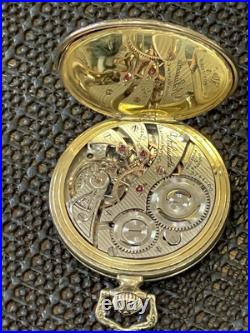 1920 Illinois A. Lincoln Pocket Watch 21j 12s Mod 3 Gold Filled Case Ornate Runs