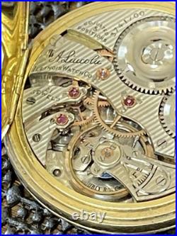 1920 Illinois A. Lincoln Pocket Watch 21j 12s Mod 3 Gold Filled Case Ornate Runs