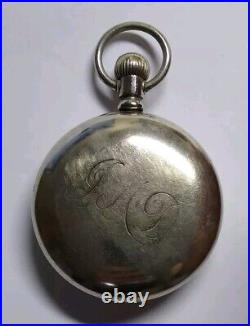 1920's Philadelphia 18s Railroad Silverode Pocket Watch Case Nice Crystal