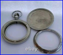 1920's Philadelphia 18s Railroad Silverode Pocket Watch Case Nice Crystal