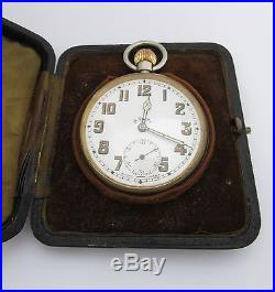 1920s Goliath Pocket Watch With Silver Framed Faux Tortoiseshell Case, 1924