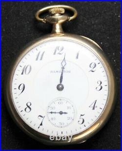 1921 Hamilton Grade 956 16s 17j Pocket Watch GF OF Swing-Out Case Runs
