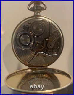 1922 12s Burlington 21j Pocket Watch 14k Burlington Case Working