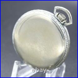 1922 ELGIN Mechanical Pocket Watch 12s Case Grade 303 7 Jewel Silver Color USA