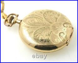 1922 Elgin 12S Mens Gold Filled Hunter Cased Pocket Watch With Chain RUNS