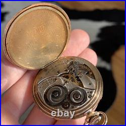 1922 Elgin Grade 384 SERVICED 12S 17 Jewels Gold Filled Case Pocket Watch