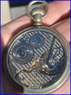 1922 HAMILTON 992 RARE marked MADE IN USA Railroad Pocket Watch with Salesman Case