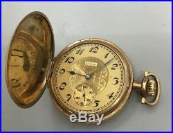 1922 Vintage Elgin 16s Hunting Case Pocket Watch