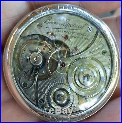 (1923) 16s 23j 6 Position Bunn Special Pocket Watch In N. O. S. Display Case Minty