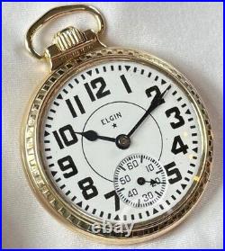1923 Elgin Grade 478 16s 21j B. W. Raymond RR Pocket Watch Elgin Dial 10k GF Case