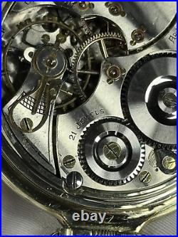 1923 Illinois Grd 806 16s 21j Mod 9 RG Pocket Watch Illinois Dial 10K GF GB Case