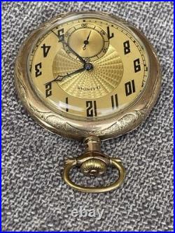 1923 Illinois Pocket Watch 12s 17j Gr 405 Art Deco Ornate Gold Filled Case Runs