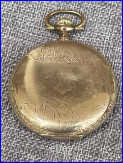 1923 Illinois Pocket Watch 12s 17j Gr 405 Art Deco Ornate Gold Filled Case Runs