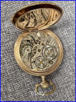 1923 Illinois Pocket Watch 12s 17j Gr 405 Art Deco Ornate Gold Filled Case Runs