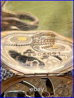 1923 Illinois Pocket Watch 12s 17j Gr 405 Art Deco Ornate Gold Filled Case Runs